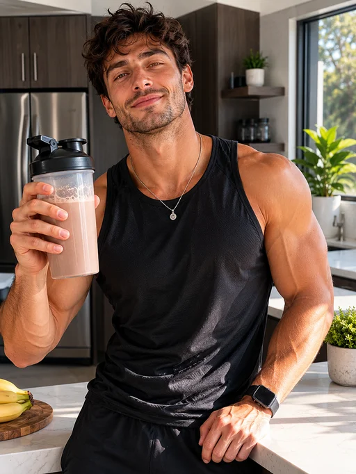 Fitness creator with protein shaker