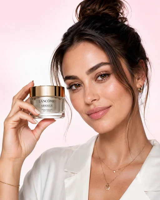 Face cream product ad