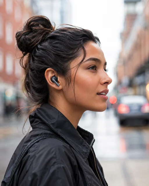 Wireless earbuds lifestyle ad